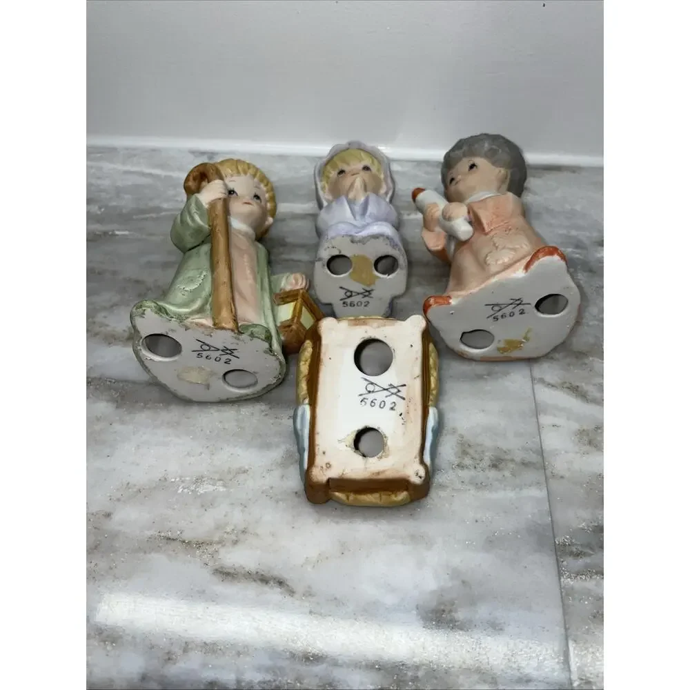 Homco Nativity Scene Ceramic Figurines Lot Baby Jesus Mary Wise Men Joseph 5602